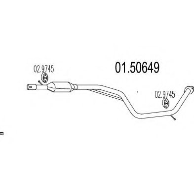 MTS 01.50649 Middle Silencer